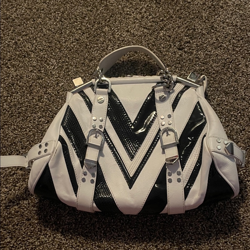 Versace Black and White Handbag